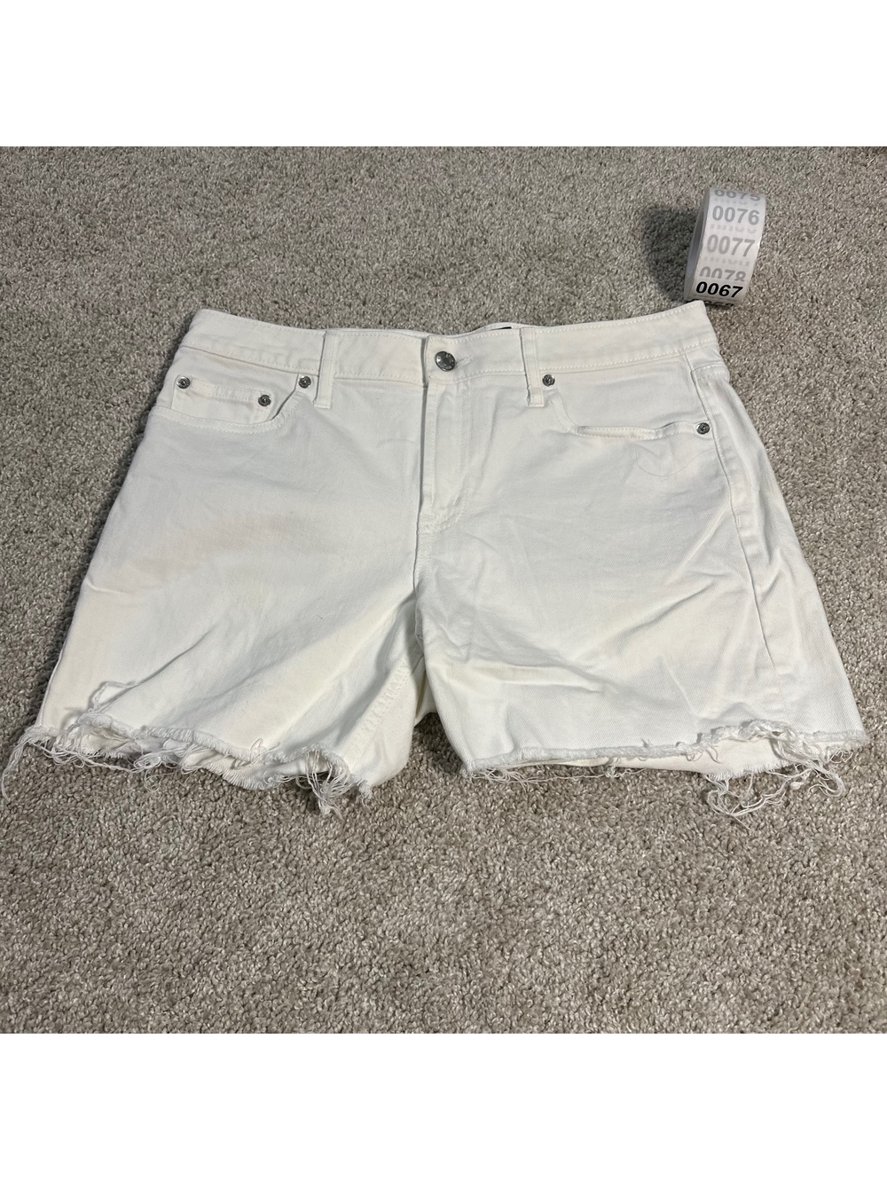 GAP white denim shorts